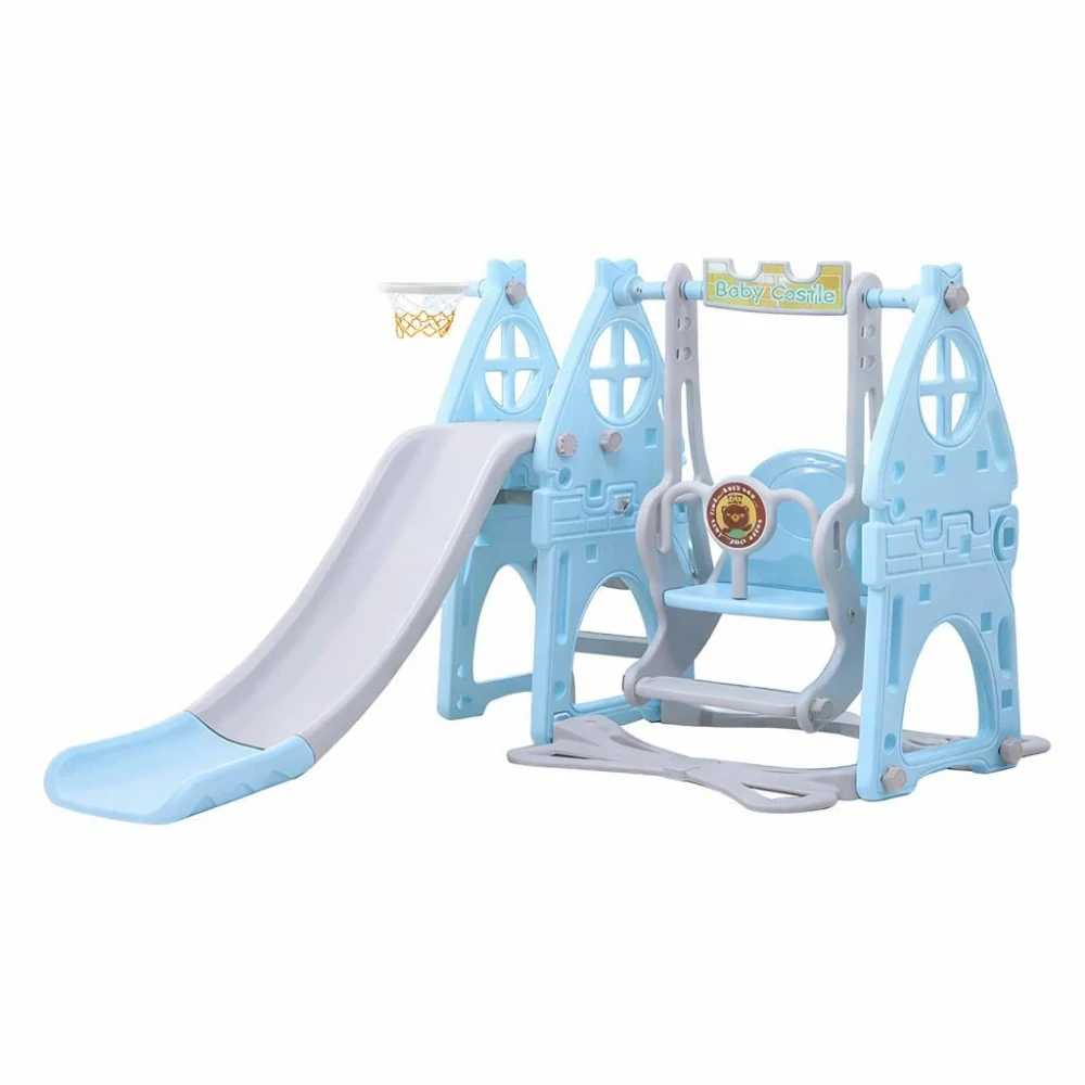 Dětská skluzavka s houpačkou Baby Mix 3v1 baby blue