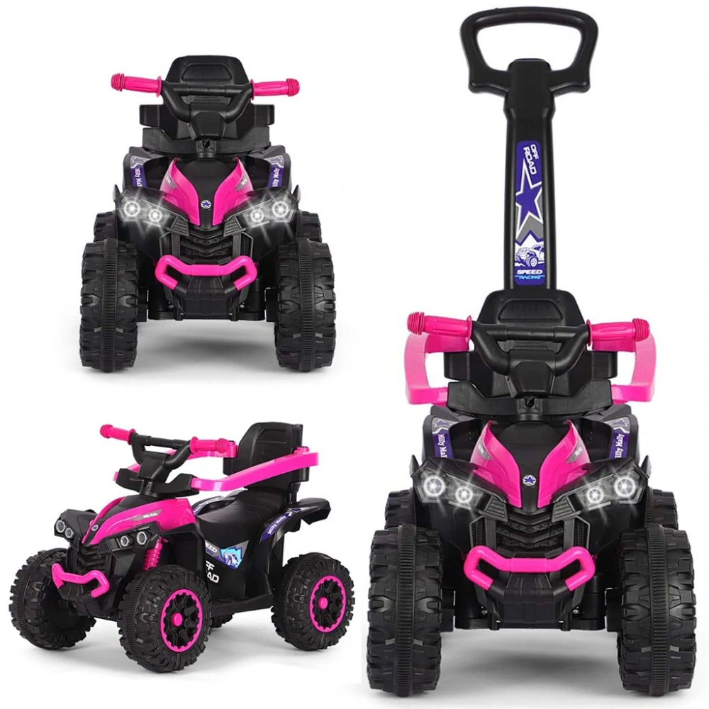 Dětské odrážedlo s vodící tyčí Milly Mally Wild 3v1 pink