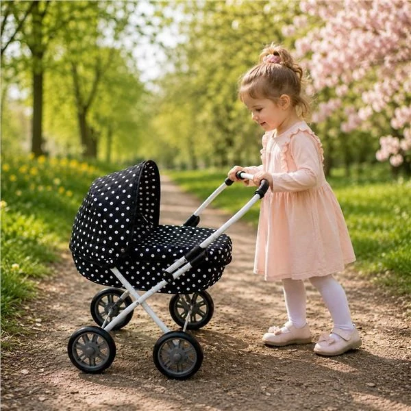 Dětský kočárek pro panenky New Baby Anička black