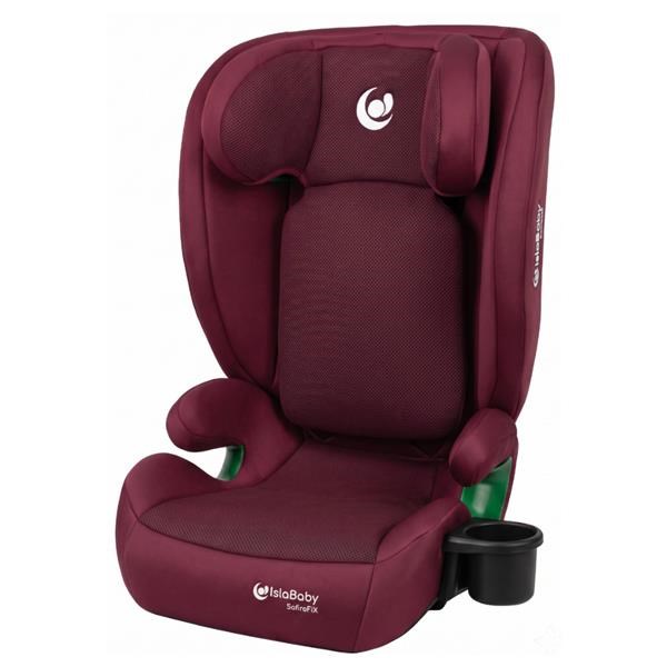 IslaBaby SafiroFix i-Size – autosedačka 100–150 cm, 15–36 kg s ISOFIX | Mesh Burgundy 2026