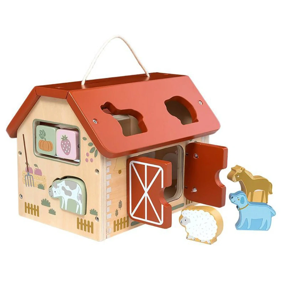 Dřevěný farmářský domeček Montessori Baby Mix