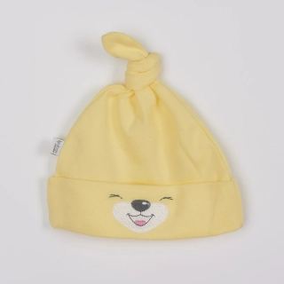 Bavlněná kojenecká čepička Bobas Fashion Lucky žlutá