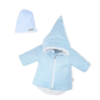 Zimní kojenecký kabátek s čepičkou Nicol Kids Winter modrý velikost 68 (4-6m)