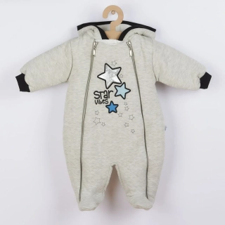 Zimní kojenecká kombinéza s kapucí Koala Star Vibes modrá velikost 62 (3-6m)