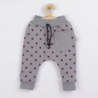 Kojenecké tepláčky Koala Dots šedá velikost 62 (3-6m)