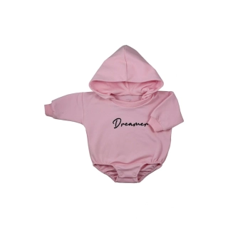Kojenecké teplákové body baggy s kapucí Koala Dreamer růžová velikost 68 (4-6m)