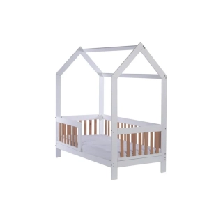Drewex Casa Bambini dětská postel domeček 160x80 cm se zábradlím a roštem