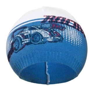Podzimní dětská čepička New Baby Racing tmavě modrá velikost 110 (4-5r)