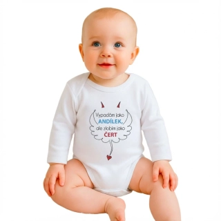 Body s potiskem New Baby Vypadám jako ANDÍLEK, ale zlobím jako ČERT velikost 50
