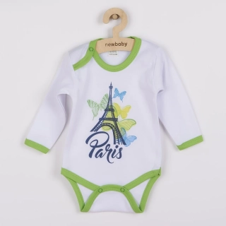 Kojenecké body s dlouhým rukávem New Baby Towns zelené velikost 68 (4-6m)