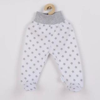 Kojenecké polodupačky New Baby Classic II šedé s hvězdičkami, vel. 68 (4-6m)