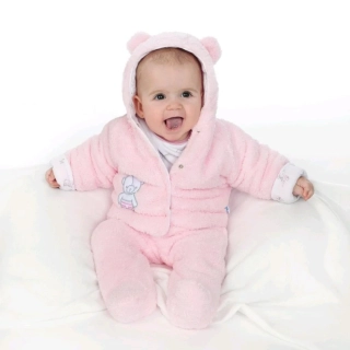 Zimní kabátek New Baby Nice Bear růžový velikost 80 (9-12m)