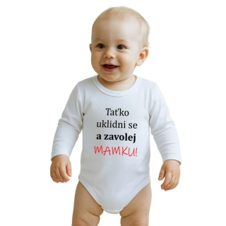 Body s potiskem New Baby a zavolej MAMKU! velikost 74 (6-9m)