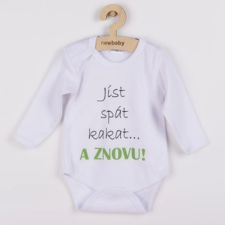 Body s potiskem New Baby jíst spát kakat... A ZNOVU! velikost 86 (12-18m)