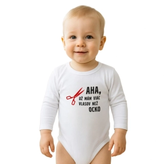 Body s potiskem New Baby Viac vlasov než ocko velikost 86 (12-18m)