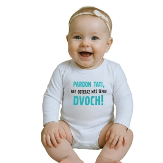 Body s potiskem New Baby Pardon tati,... máš šéfov dvoch! velikost 50