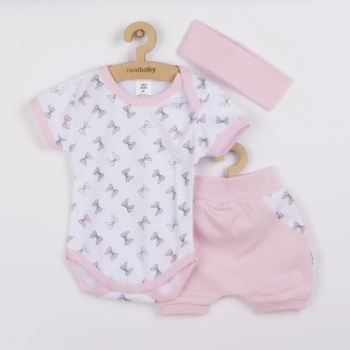 3-dílná letní bavlněná souprava New Baby Perfect Summer růžová velikost 92 (18-24m)