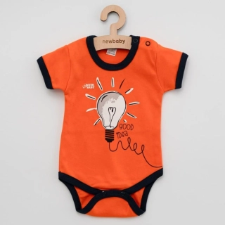 Kojenecké bavlněné body s krátkým rukávem New Baby skvělý nápad