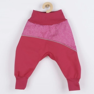 Softshellové kojenecké kalhoty New Baby růžové velikost 68 (4-6m)