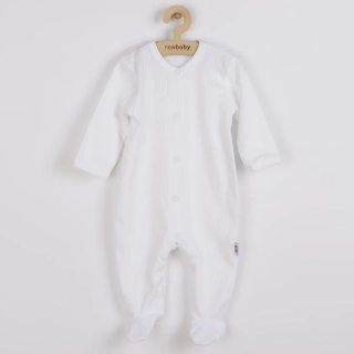 Kojenecký bavlněný overal New Baby Practical bílý kluk velikost 80 (9-12m)