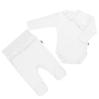 2-dílná kojenecká souprava New Baby Stripes bílá velikost 80 (9-12m)