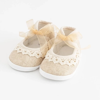 Kojenecké krajkové capáčky New Baby hnědá 0-3 m velikost 116/122