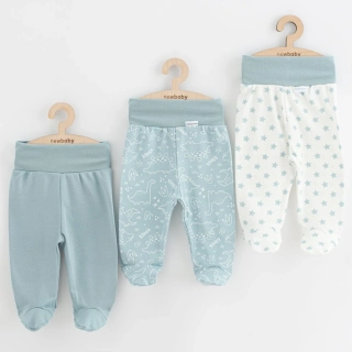 Kojenecké polodupačky New Baby Classic II Uni 3ks mátová velikost 68 (4-6m)
