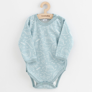 Kojenecké celorozepínací body New Baby Classic II dino mátový, vel. 68 (4-6m)