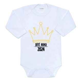 Body s potiskem New Baby Dítě roku 2024 velikost 56 (0-3m)