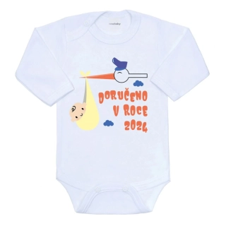Body s potiskem New Baby Doručeno v roce 2024 velikost 56 (0-3m)
