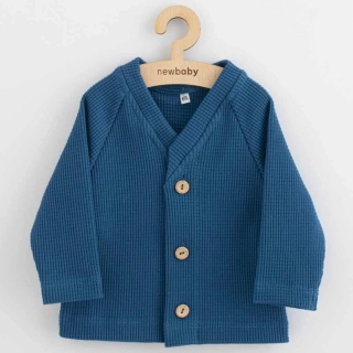 Kojenecký kabátek na knoflíky New Baby Luxury clothing Oliver modrý velikost 68 (4-6m)