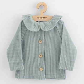 Kojenecký kabátek na knoflíky New Baby Luxury clothing Laura šedý velikost 80 (9-12m)