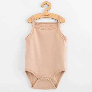 Kojenecké body bez rukávů New Baby Classic II světle béžové  holka velikost 68 (4-6m)