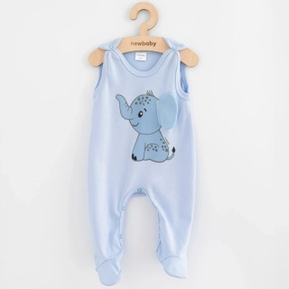 Kojenecké bavlněné dupačky New Baby Happy Elephant blue