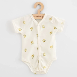 Kojenecké celorozepínací body s krátkým rukávem z organické bavlny New Baby Olivy velikost 56 (0-3m)