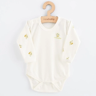 Kojenecké body s dlouhým rukávem z organické bavlny New Baby Olivy, vel. 74 (6-9m)