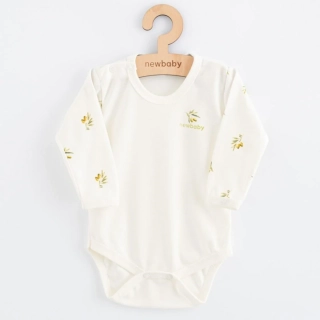 Kojenecké body s dlouhým rukávem z organické bavlny New Baby Olivy, vel. 80 (9-12m)