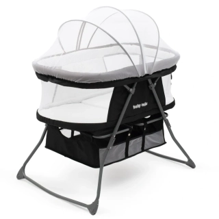 Baby Mix DreamyNest skládací postýlka kolébka černá