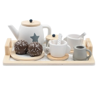 Dětský dřevěný čajový set Montessori Baby Mix