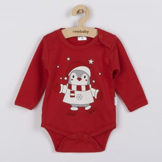Kojenecké body s dlouhým rukávem New Baby Winter Penguin, vel. 68 (4-6m)