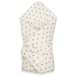 Mušelínová šněrovací zavinovačka New Baby little heart