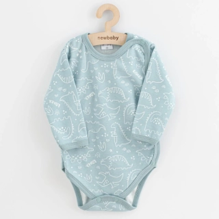 Kojenecké celorozepínací body New Baby Classic II dino mátový, vel. 56 (0-3m)