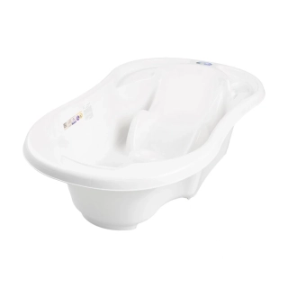 Dětská anatomická profilovaná vanička s výpustí KOMFORT 2v1 bílá
