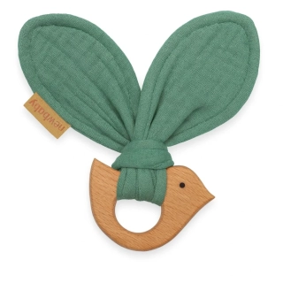 Dětské kousátko s ptáčkem New Baby Bird mint