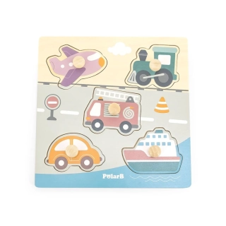 Dřevěné vkládací puzzle dopravní prostředky Viga