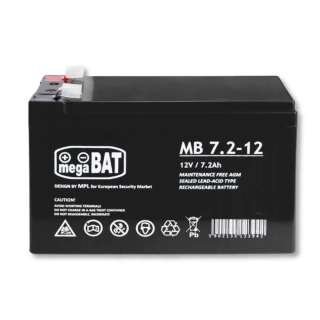 Gelový akumulátor VRLA MB 7,2-12 MB 7.2-12 bezúdržbový