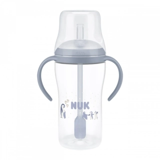 Kojenecká láhev NUK Perfect Match na učení s brčkem PENGUIN 260 ml