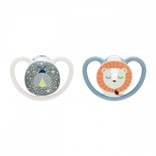 Dudlík NUK Perfect Match Air Night FIREFLY/LION 6-18m 2ks box velikost 6-18 m