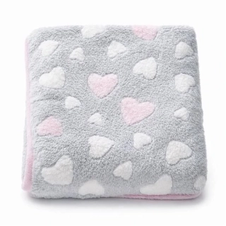 Dětská deka New Baby 80x90 heart pink