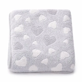 Dětská deka New Baby 80x90 heart grey